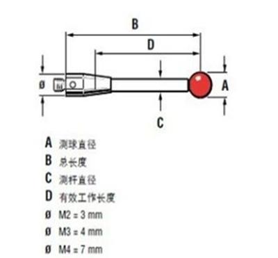 三次元測(cè)針A-5003-0033雷尼紹紅寶石測(cè)針A-5003-0033