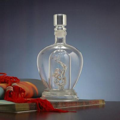 工艺玻璃白酒瓶创意耐高温双层玻璃空酒瓶