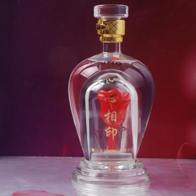 白酒透明玻璃瓶創(chuàng)意高硼硅耐高溫玻璃酒瓶