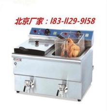 油炸菜丸子机器 炸鸡块炸锅 单锅炸薯条机器 北京压力炸锅