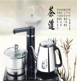 厂家批发超薄不锈钢自动上水电热水壶自动上水壶电茶炉套装茶具