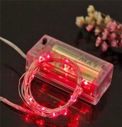 厂家供应一朵花科技 2米20灯 2AA常规电池盒 LED圣诞装饰铜线灯串