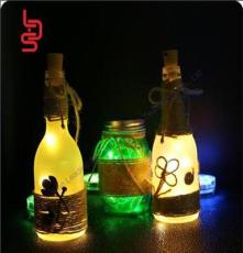 LED银线黄色10灯灯串  瓶塞工艺装饰灯串 酒吧卧室婚庆装饰灯