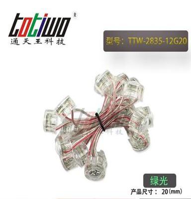 12V20MM绿光LED外露穿孔防水2835SMD贴片灯串晶元芯片