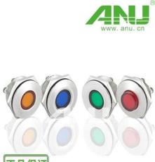 供应ANU安纽 25mm金属不锈钢信号指示灯防水LED 指示灯220V