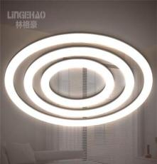 林格豪創意圓形圓環形餐廳客廳 咖啡廳吧臺北歐創意個性led吊燈具