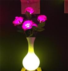 中正花朵灯 五朵玫瑰花朵灯 鲜花灯 小夜灯 家居台灯鲜花台灯