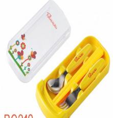 oem代工BC219-便携儿童餐具套装 勺叉筷套装 匙叉筷3件套