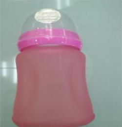 oem代工BPA290-1耐摔钛晶玻璃奶瓶  喷胶玻璃奶瓶150ml