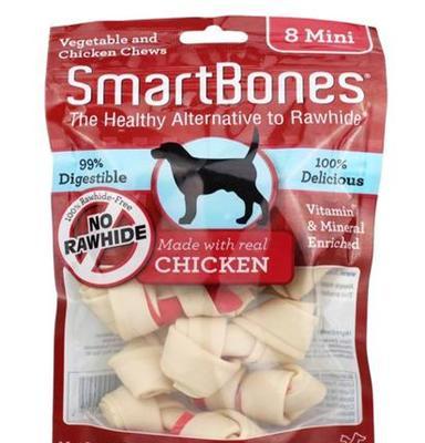 SBC-00200 美国SmartBones 迷你洁牙骨鸡肉味8支装 宠物零食