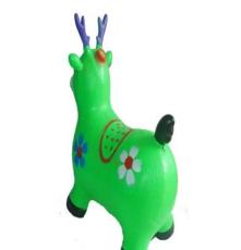 彩绘跳跳鹿 儿童健身玩具 彩绘卡通动物 塑胶加大加厚充气玩具