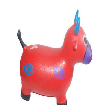 彩绘跳跳牛 儿童健身玩具 彩绘卡通动物 塑胶加大加厚充气玩具
