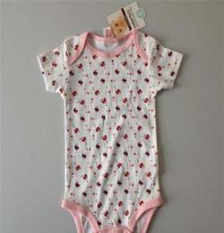 2014外贸新款婴幼儿童装三角哈衣 全棉宝宝短袖套装 三件套