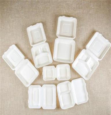 环保甘蔗浆纸快餐盒一次性可降解外卖餐盒