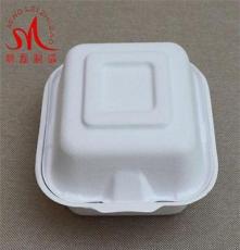 厂家直销一次性纸浆餐盒 5寸6寸7寸汉堡盒 三明治快餐外卖餐盒