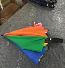 厂家定制直杆彩虹色高尔夫伞