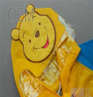 广东产地 外贸雨衣厂可爱卡通雨衣雨披批发连体迪斯尼学生雨衣