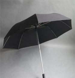 23寸二折自动伞弯伞柄，纯灰色礼品伞