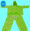 绿色一次性PE雨衣套装 时尚成人雨衣 厂家直批 可定制