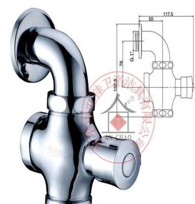 安巢大便冲洗阀 全铜 快开手按式冲水阀 延时便池冲洗阀AC-A-03