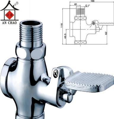 广东品牌安巢卫浴 全铜脚踏式冲洗阀 延时阀大便冲冼阀A-05脚踩
