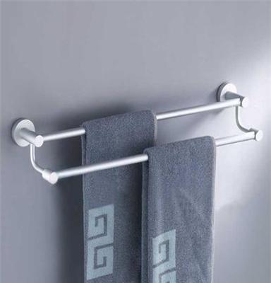 太空铝双杆毛巾架 实看耐用 浴巾架 单杆 毛巾杆