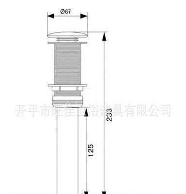 厂家直销 安巢卫浴 全铜下水器 大盖弹跳下水器带溢水孔8209