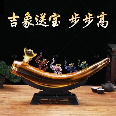工藝酒瓶喜鵲登梅酒瓶吉祥小象玻璃瓶