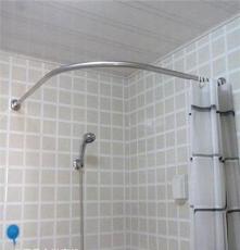 爱思卡达品牌不锈钢L形浴帘杆 卫生间弧形淋浴杆100*100cm