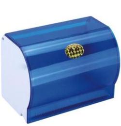 卫浴五金挂件 方形透明蓝塑料纸盒手纸架 潮安天佳五金制品厂