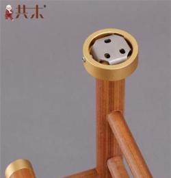 仿古毛巾架 歐式木浴室置物架 木復古木衛生間掛件 雙層浴巾架廠