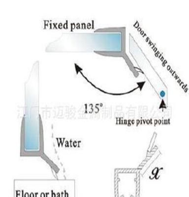 淋浴房防水条密封条 塑料淋浴室玻璃门透明封边胶条 TTS-005A