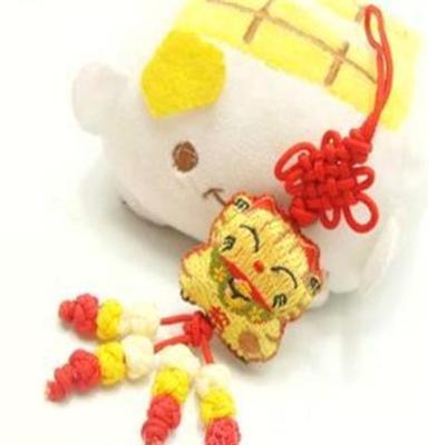 中国结招财猫刺绣香包 财运香囊 招财进宝 外事礼物 送老外