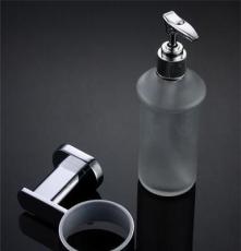卡萨诗卫浴 全铜壁挂式皂液器 洗手液瓶 玻璃皂液瓶单头 k80358b