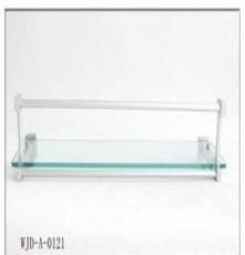 太空铝置物架玻璃置物架毛巾架化妆品台 WJD-A-0121