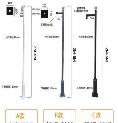 江苏弘光照明生产3米小区不锈钢监控立杆