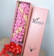 销售情人节33朵玫瑰香皂花束肥皂花礼盒送男女友生日礼物创意