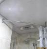 不锈钢伸缩弧型浴帘杆 伸缩浴室杆万向法兰可调节角度80-120