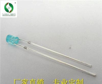 蓝发蓝F3led灯珠三安芯片高亮度3mm内凹无边雾状