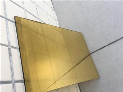 广州厂家供应5mm,6mm金色镀膜24K钢化玻璃