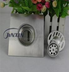 JINXIN五金生产纯304不锈钢家装小地漏 圆形 自封 防臭 排污