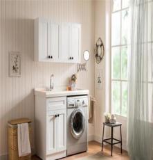 供应 洗衣柜 实木可切角 洗衣机柜 浴室柜组合 带搓衣板