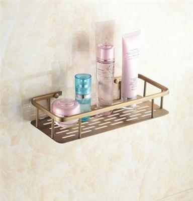 全网较低欧式铜体宽边加厚平板网篮洗手间浴室壁挂式转角架多功能