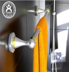 欧式浴室毛巾架 毛巾杆单杆 免钉不锈钢管卫生间墙壁 五金挂件