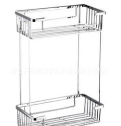 304不锈钢双层网篮(HF-004浴室挂架，置物架，皂篮，卫浴挂件)