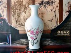 批发陶瓷花瓶 中国红花瓶价格 家居摆设花瓶