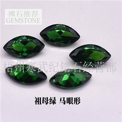 绿色玻璃宝石钻裸石椭圆形