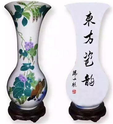 东方瓷韵双禽瓶