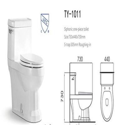浩湟TY-1011CUPC连体马桶虹吸式静音节水高段品质坐便器