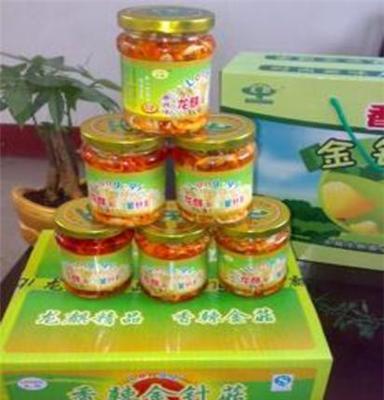 厂家大量供应白色有机食品香辣金针菇